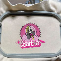 Barbi Movie Embroidery Machine Design, Barbi Halloween Embroidery File, Spooky Barbi Emrboidery File, Embroidery File