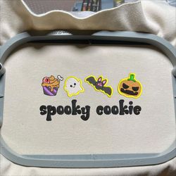 Stay Spooky Halloween Embroidery Design, Sugar Cookie Embroidery Machine Design,  Spooky Cookie Embroidery Design