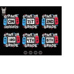 Back to School Svg Bundle, Game On Grade Svg, Back to School Svg, 1st Grade, 2nd Grade, Play Videos Game, Game Controlle