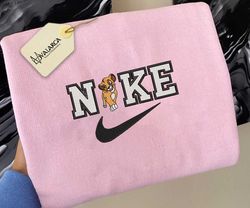 NIKE X Nala And Simba, Brand Embroidered Sweatshirt, Inspired Brand Embroidered Sweatshirt, Brand Embroidered Hoodie, Inspired Brand Embroidered Crewneck, Brand Embroidered Gift
