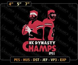 KC Dynasty Champs Football Logo Embroidery Design, NFL Kansas City Chiefs Football Logo Embroidery Design, Famous Football Team Embroidery Design, Football Embroidery Design, Pes, Dst, Jef, Files