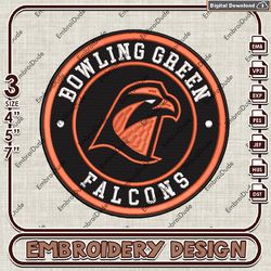 NCAA Logo Embroidery Files, NCAA BGSU Falcons, Bowling Green Falcons Embroidery Designs, Machine Embroidery Designs