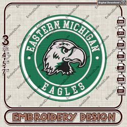 NCAA Logo Embroidery Files, NCAA Eastern Michigan, Eastern Michigan Eagles Embroidery Designs,Machine Embroidery Designs