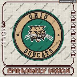 NCAA Logo Embroidery Files, NCAA Ohio Bobcats Ohio Bobcats Embroidery Designs, Machine Embroidery Designs