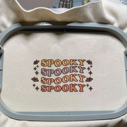 Retro Spooky Vibes Halloween, Spooky Vibes Embroidery Design, Halloween Embroidery File, Spooky Season Embroidery Machine File