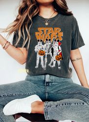 Retro Star Wars Halloween Comfort Colors Shirt, Disneyland Shirt, Halloween Magic Kingdom, Mickey Halloween,Trick or Tre