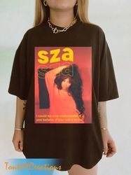 Sza Vintage Shirt, Sza New Bootleg 90s Black T-Shirt,  Music RnB Singer Rapper Shirt, Gift For Fan