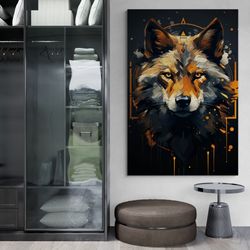 Fox Portrait Framed Canvas, Animal Wall Art, Wildlife Fox Canvas, Majestic Animal Canvas, Fox Artwork, Large Wall Art, G