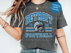 Detroit Lions Comfort Colors Shirt, Trendy Vintage Retro 80s Style Football Tshirt