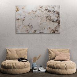 Natural Stone Framed Canvas, Beige And Brown Wall Art, Nature Canvas, Abstract Wall Art, Nature Art, Popular Wall Art, B