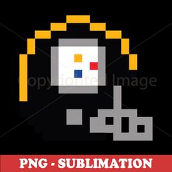 Pittsburgh Steelers Helmet - 8 Bit Football Fan Sublimation PNG Digital Download - Show Your Team Pride In Retro Style