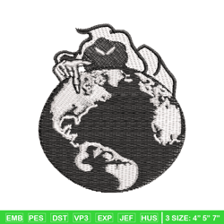 Devil world logo embroidery design, Devil world embroidery, logo design, Embroidery shirt, logo shirt, Instant download