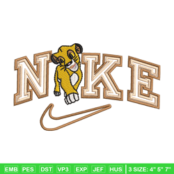 Nike lion child embroidery design, Lion king embroidery,Nike design, Embroidery shirt, Embroidery file, Digital download