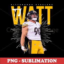NFL TJ Watt Sublimation PNG Digital Download - High Resolution Design for Sports Fans and Collectors