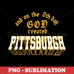 Pittsburgh Skyline Sublimation PNG - Vibrant Cityscape - Perfect for Wall Art and Crafts
