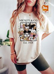 Vintage Floral Mickey And Co 1928 shirt, Retro Vintage Disney Halloween shirt, Trick Or Treat, Mickey Not So Scary, Disn
