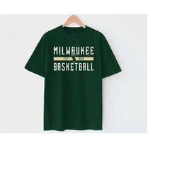 Milwaukee Basketball EST 1968 Vintage Unisex Forest Green Shirt, Milwaukee Basketball Team Retro Tee, Sports Tshirt, Ame