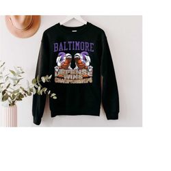 Baltimore Football Defense Wins Champs Black Sweatshirt, Baltimore Football Team Vintage Unisex Sweater, American Footba