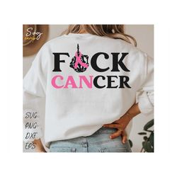 Breast Cancer Svg, Fuck Breast Cancer Svg, Breast Cancer Awareness Ribbon Svg, Cancer Svg, Funny Cancer Awareness Svg, B