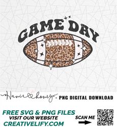 game day png - game day vibes -football png - football vibes -football design - leopard print - football season - footba