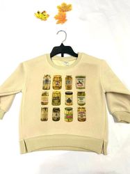 Canned Pickles Toddler Sweatshirt, Pickle Lovers Sweater, Homemade Pickles Sweatshirt, Pickle Jar Crewneck Sweatshirt, C