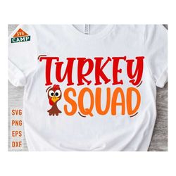 Turkey Squad Svg, Thanksgiving Svg, Turkey Face Svg, Kids Fall Svg, Gobble Gobble Svg, Thanksgiving Turkey Svg, Thanksgi