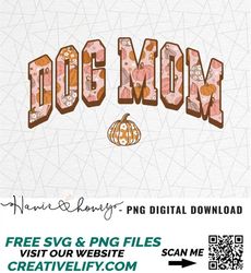 Fall dog mom png sublimation - Dog mom png - Fur mom png - Dog png - Groovy pumpkin png - Sublimation Design - Retro dog