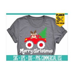 Christmas Truck Svg, Reindeer Svg, Santa Png,Kids Svg, Baby Clipart, Funny Svg,Boy Shirt Design,Holiday Clipart,Christma