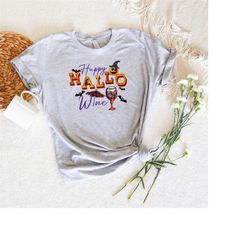 Happy Hallowine Shirt, Funny Halloween Word Play, Halloween Drinking Shirt, Halloween Gift for Woman, Wine Lover T-Shirt