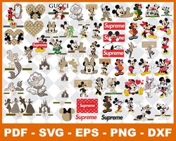 Disney Fashion Svg,Mega Bundle Disney Svg, Logo Fashion Svg , Logo Brand Svg, Famous Logo Svg