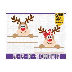 Reindeer SVG, Reindeer Monogram Svg, Christmas Svg, Merry Christmas Svg, Holiday Svg,Reindeer Cricut File,Reindeer Png