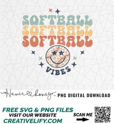 softball vibes png - softball png - retro softball - softball sublimation - softball design - softball shirt png - summe