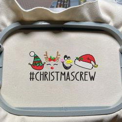 Christmas Crew Embroidery Designs, Christmas Embroidery Designs, Merry Xmas Embroidery Designs, Mini Embroidery Design