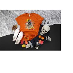 Halloween Shirt, Skeleton tee, Coffee Pumpkin Shirt,  Halloween Spider, Horror Night, Before Coffee, Gift For Her, Pumpk