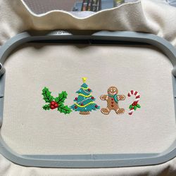 Merry Christmas 2023 Embroidery Machine Design, Funny Xmas Characters Embroidery Machine Design, Cute Hand Drawn Xmas Embroidery File