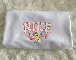 NIKE X SPONGEBOB EMBROIDERED SWEATSHIRT - EMBROIDERED SWEATSHIRT/HOODIE, Embroidery Design, Embroidery Designs