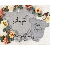 Auntie and Auntie's Bestie Personalized Matching Set, Personalized Aunt Uncle Nephew Niece set, Personalized Names Famil