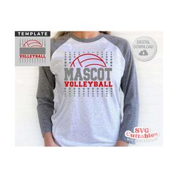 Volleyball Mom svg - Volleyball Cut File - Template 0012 - svg - eps - dxf - Volleyball Team - Silhouette - Cricut file,
