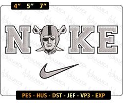 NIKE NFL Las Vegas Raiders Logo Embroidery Design, NIKE NFL Logo Sport Embroidery Machine Design, Famous Football Team Embroidery Design, Football Brand Embroidery, Pes, Dst, Jef, Files