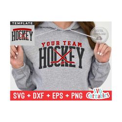 Hockey svg - Hockey Cut File - Hockey Template 0017 - svg - eps - dxf - Hockey Team - Silhouette - Cricut Cut File - Dig