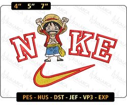 NIKE x Luffy Best Unisex Embroidered Sweatshirt, Manga Embroidered Sweatshirt, Manga Embroidered Crewneck, Anime Sweatshirt, Anime Gift