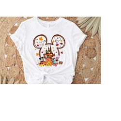 Vintage Cute Mickey and Friends Happy Thanksgiving Comfort Shirt, Disney Fall Vibes Family Matching Tee, Disneyland Fall