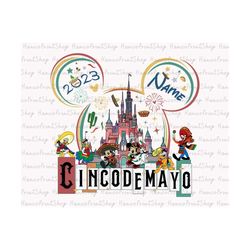Cinco De Mayo 2023 Png, Mouse And Friends Png, Mexican Festival Png, Mouse Head Png, Magical Kingdom Png, Fiesta Shirt P
