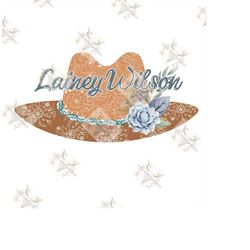 Lainey Wilson sublimation png, cowboy hat, floral cowboy hat, country, country singer, digital download, western, countr