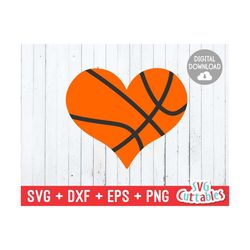 Basketball Heart svg - Basketball Cut File - svg - dxf - eps -png - Basketball svg - Cricut Cut File - Silhouette - Digi