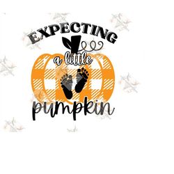 Expecting a little pumpkin png, expecting mom fall png, fall pregnancy png, Halloween pregnancy png