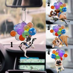Dog With Bubbles Car Hanging Ornament, Dog Lover Gift