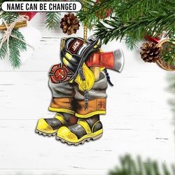 Firefighter Ornament, Firefighter Christmas Gift