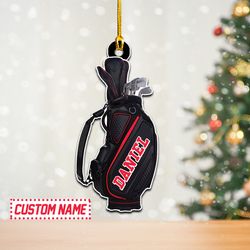 Golf Bag Christmas Ornament, Golf Lover Gift