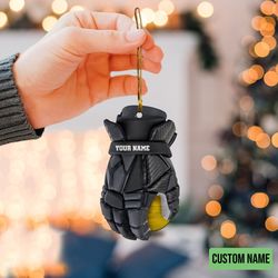 Lacrosse Gloves Ornament,  Lacrosse Player Gift